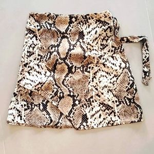 Revolve× Superdown Snake Print Mini Skirt
